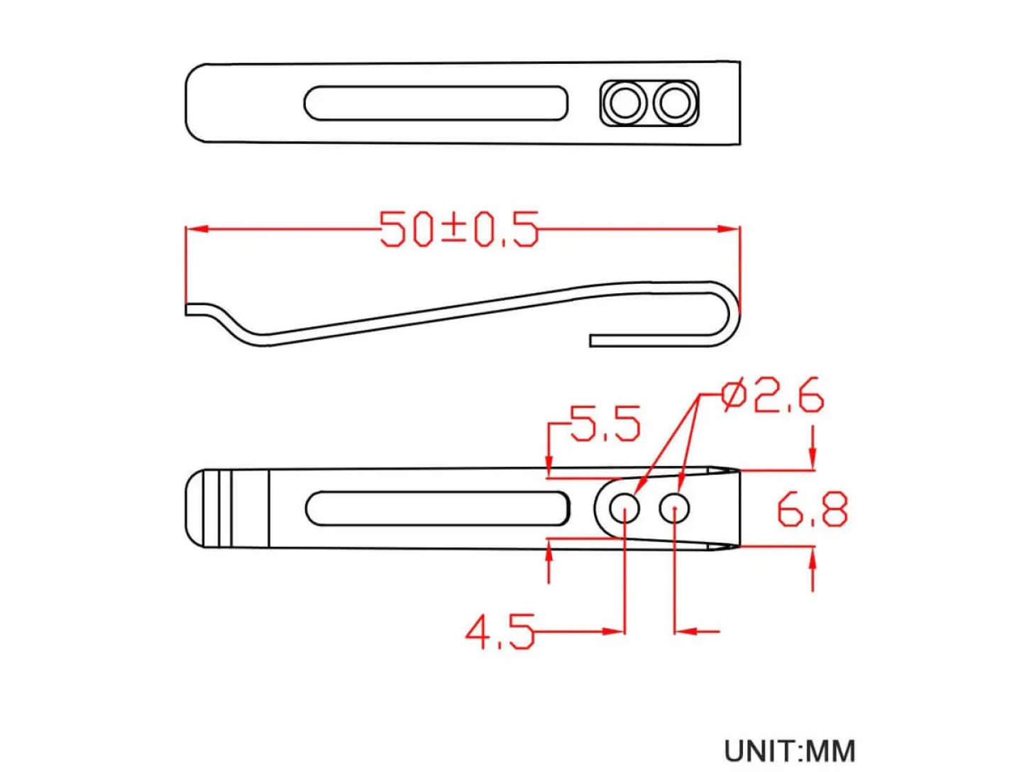 Black Stainless Steel Clip CA-05A-V1