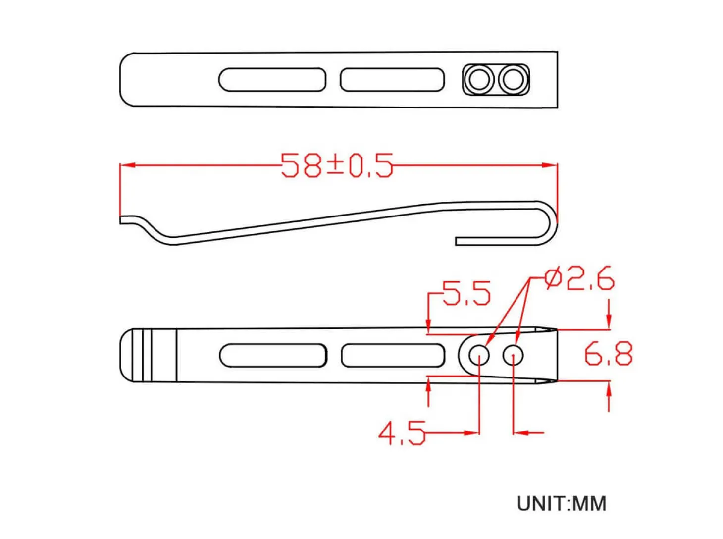 Black Stainless Steel Clip CA-06A-V1