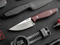 Daily Knives AK1 Droppoint Richlite Redstone