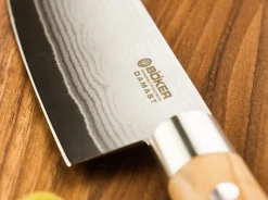 Damast Olive Chefmesser Groß