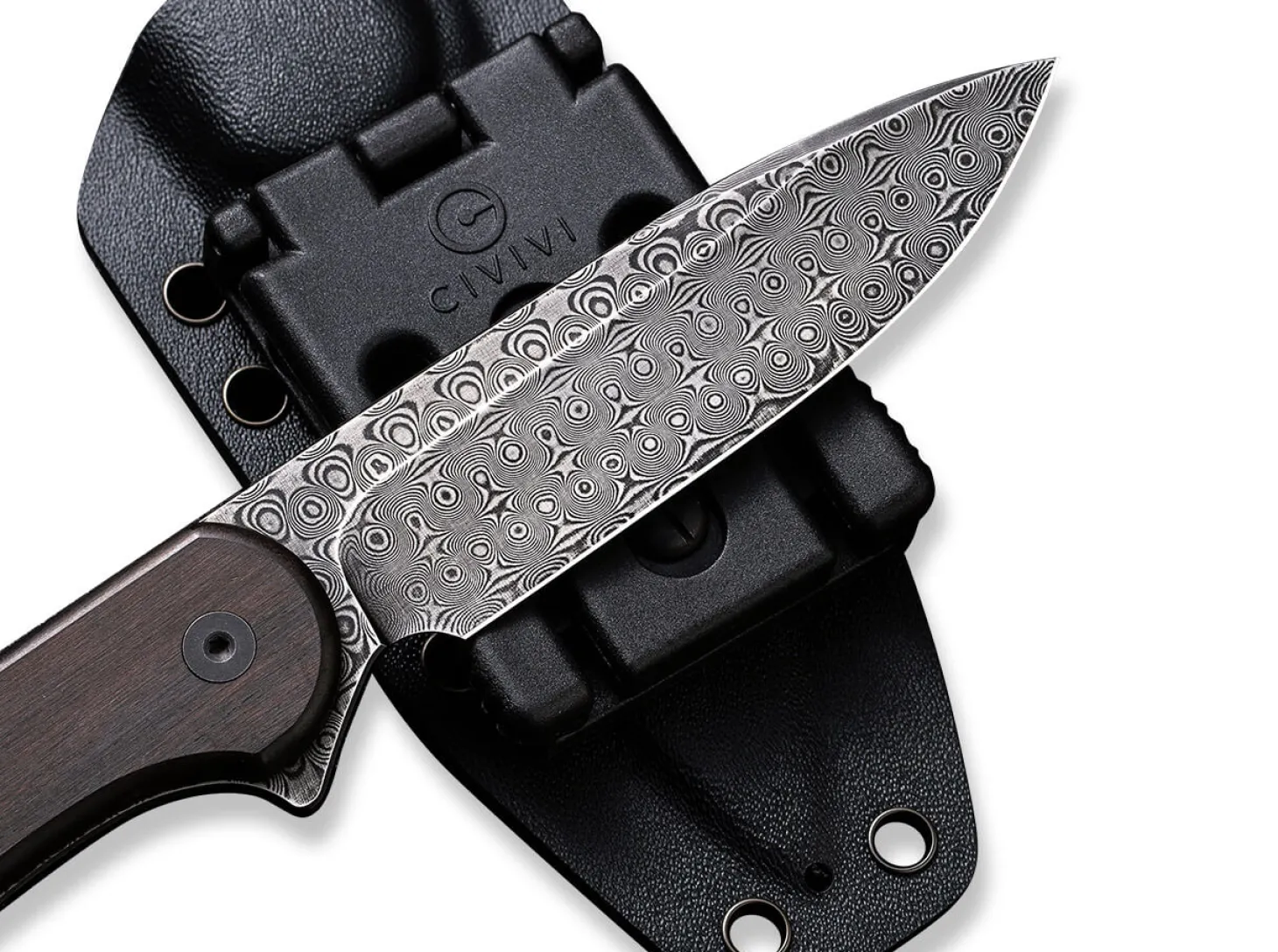 Fixed Blade Elementum Ebony Damascus