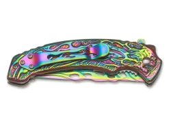 Rainbow Flaming Skull