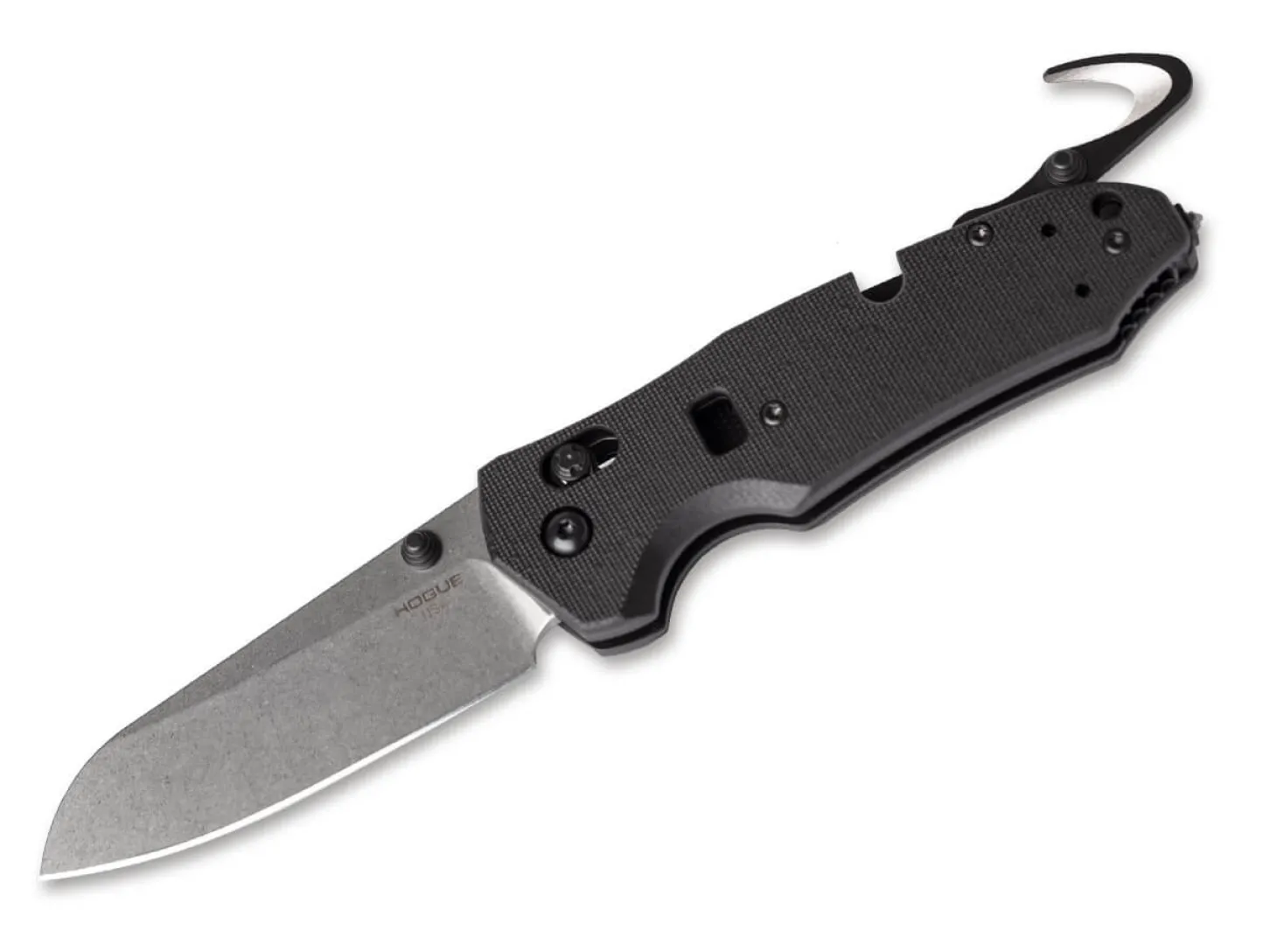 Trauma First Response Tool 3.4 G10 Solid Black Stone Tumbled